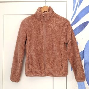 Uniqlo Fluffy Yarn Fleece Jacket Blush color